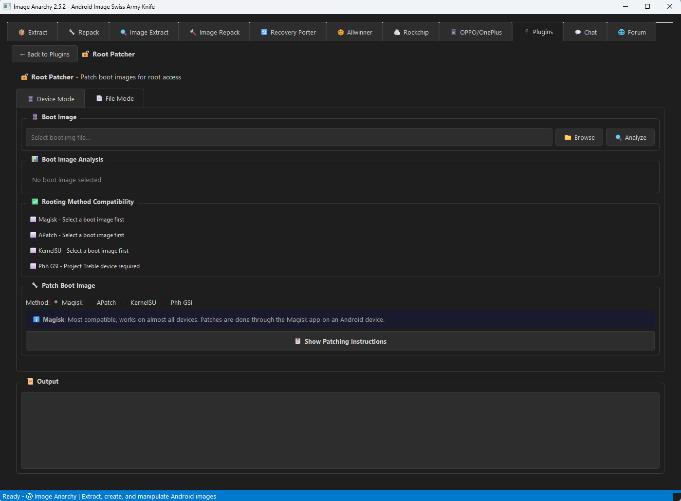 Root Patcher - Selection